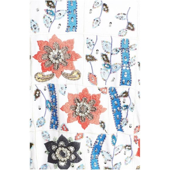 Alice + Olivia Silk Beaded Embroidered Bomber Jacket - Picture 7 of 11